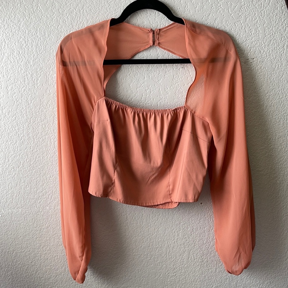 Express Crop top Puffy sleeves top